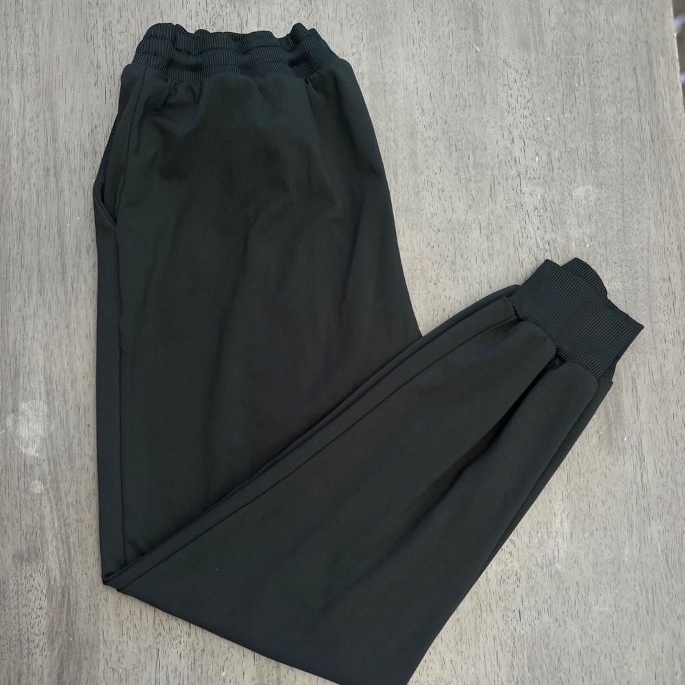 Rachel Zoe Pintuck Seam Jogger Pants Elastic Waist Charcoal Gray Small